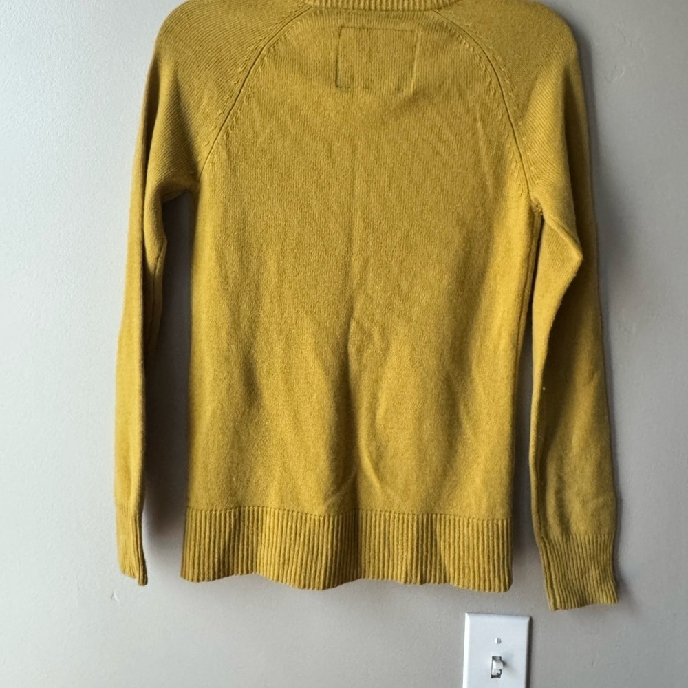 Jack Wills Merino Wool Cardigan Mustard V Neck Preppy 4 Academia Old Money Chic - Picture 7 of 7